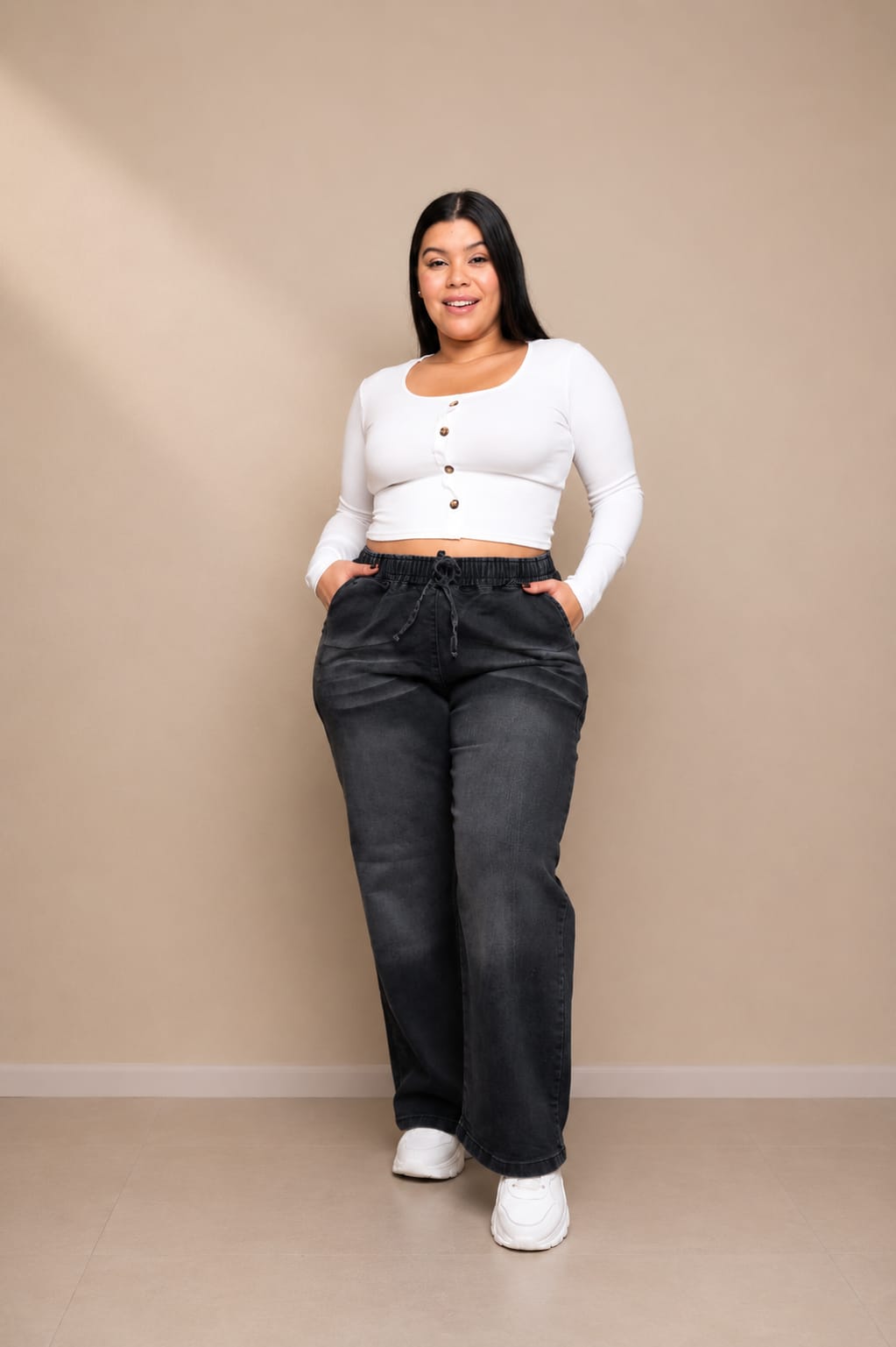 Jeans GRIS OSCURO ELASTIZADO 48 AL 60