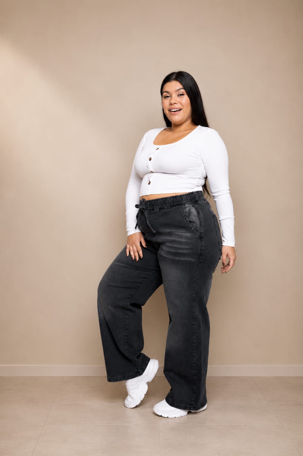 Jeans GRIS OSCURO ELASTIZADO 48 AL 60