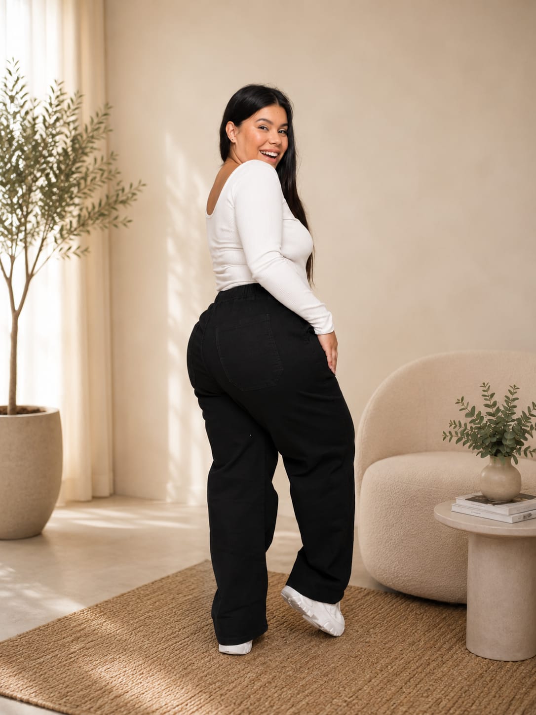 Jeans NEGRO ELASTIZADO 48 AL 60